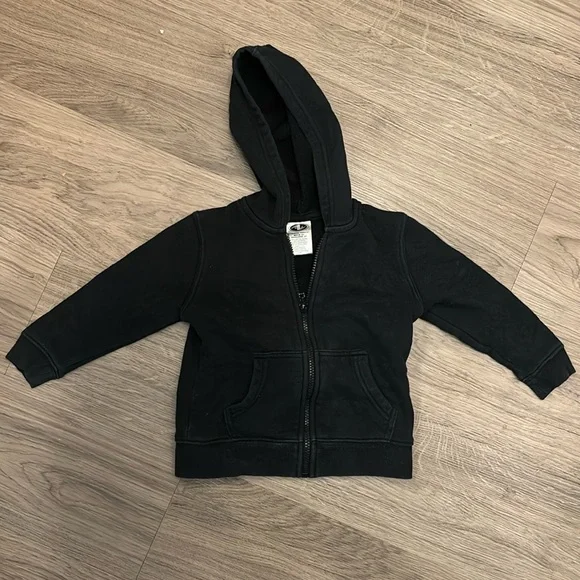 Athletic Works Shirts Tops Boys Plain Black Zipper Hoodie